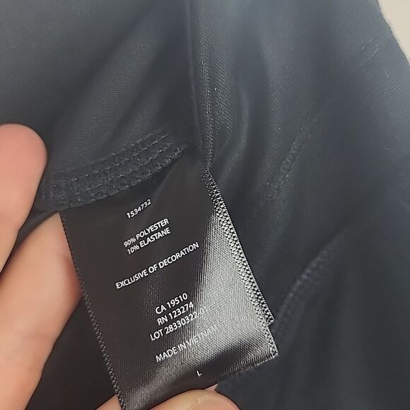 LOLE womens large black pull on tie waist jogger pants stretchy pockets nwot - Picture 5 of 7